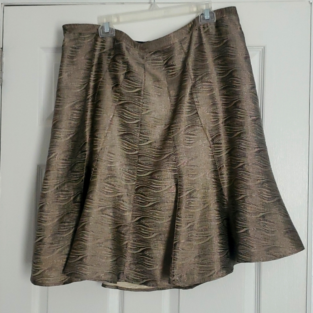 Gorgeous gold fit and flare skirt